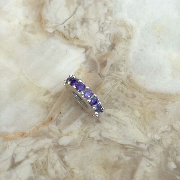 Michael Hill 925 Sterling Silver & Amethyst Charm Bead - Picture 6 of 6